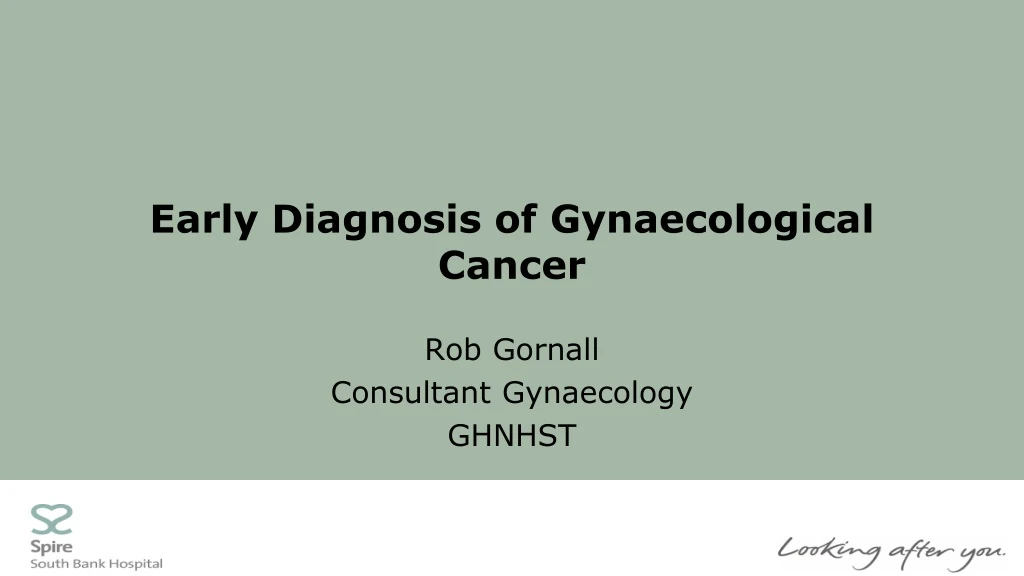 early diagnosis of gynaecological cancer