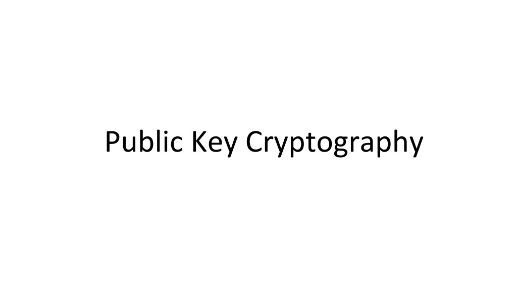 public key cryptography