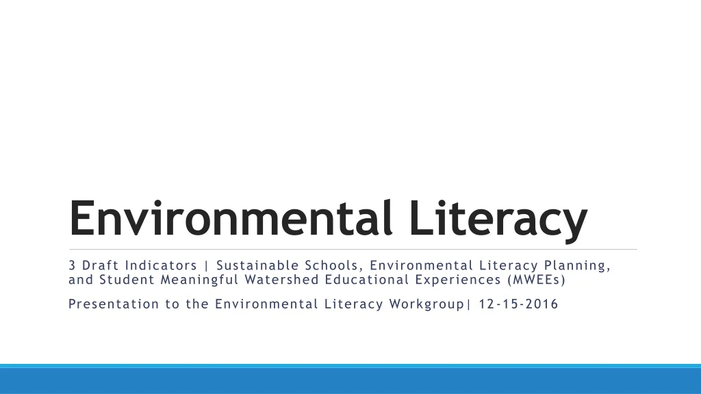 environmental literacy
