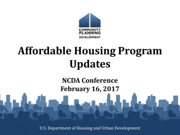 Affordable Housing Program Updates