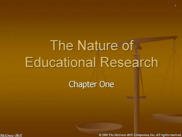 The Nature of Educational Research