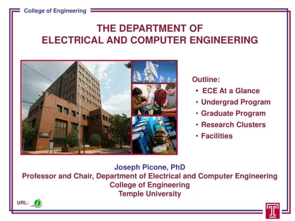 THE DEPARTMENT OF ELECTRICAL AND COMPUTER ENGINEERING