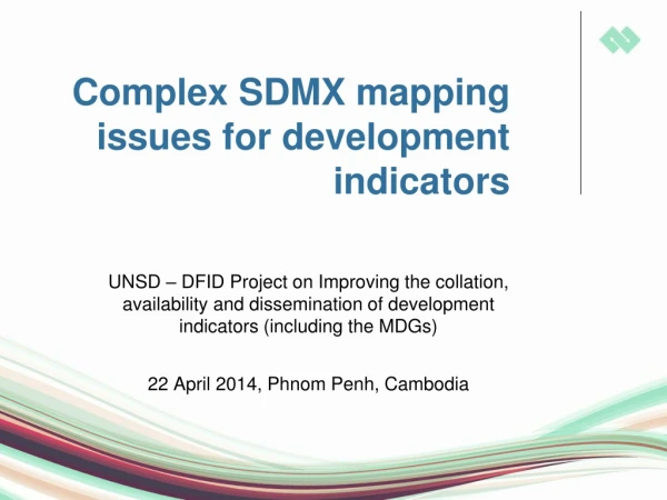 Complex SDMX mapping issues for development indicators