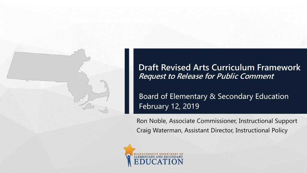 draft revised arts curriculum framework request to release for public comment