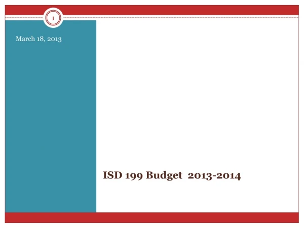 ISD 199 Budget 2013-2014