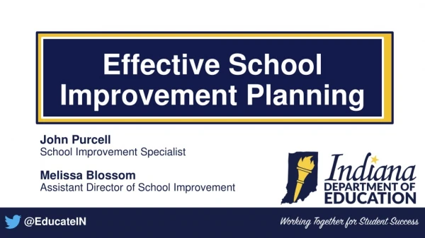 Effective School Improvement Planning