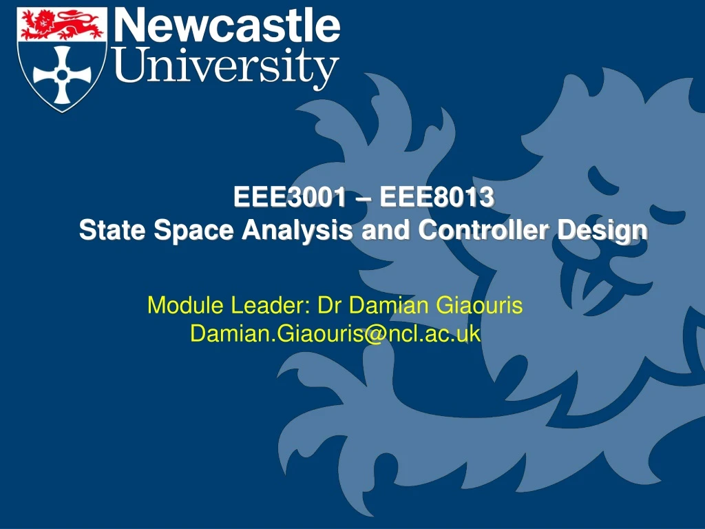 eee3001 eee8013 state space analysis