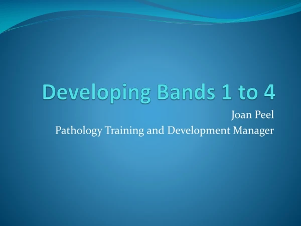 Developing Bands 1 to 4