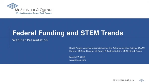 Federal Funding and STEM Trends