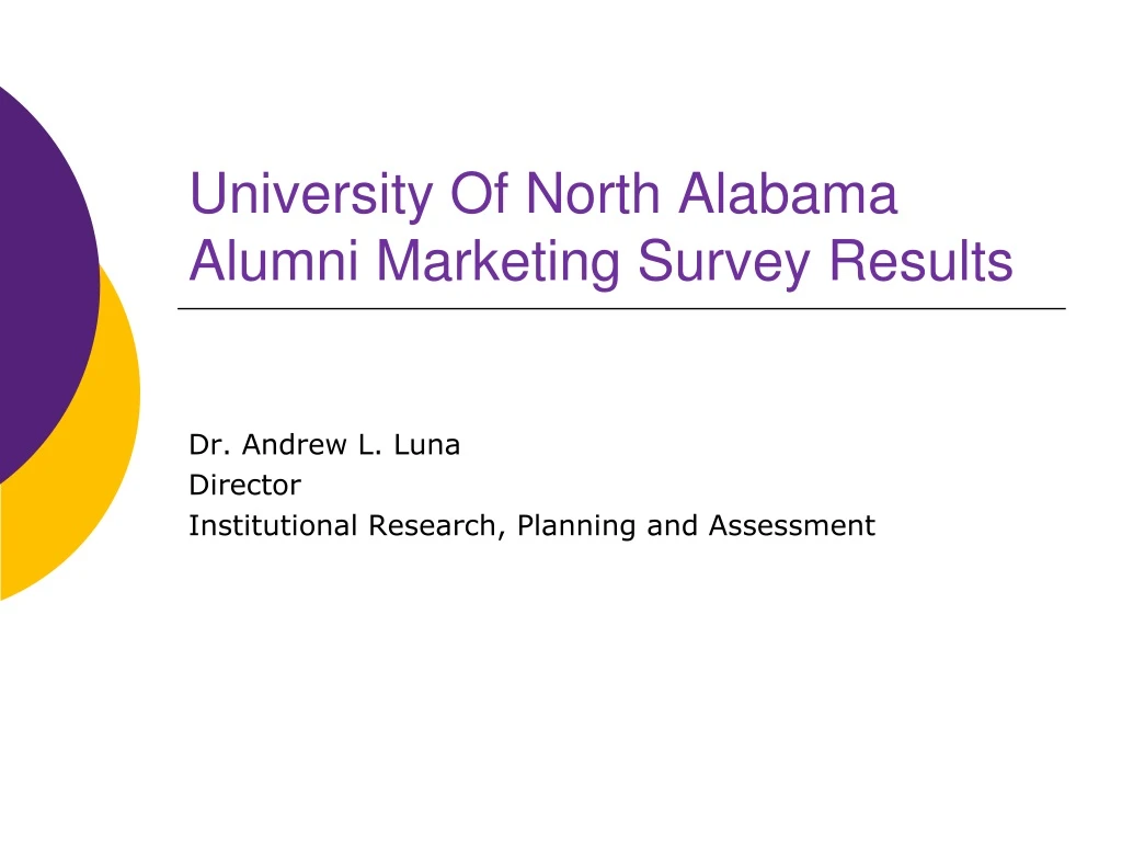 university of north alabama alumni marketing survey results