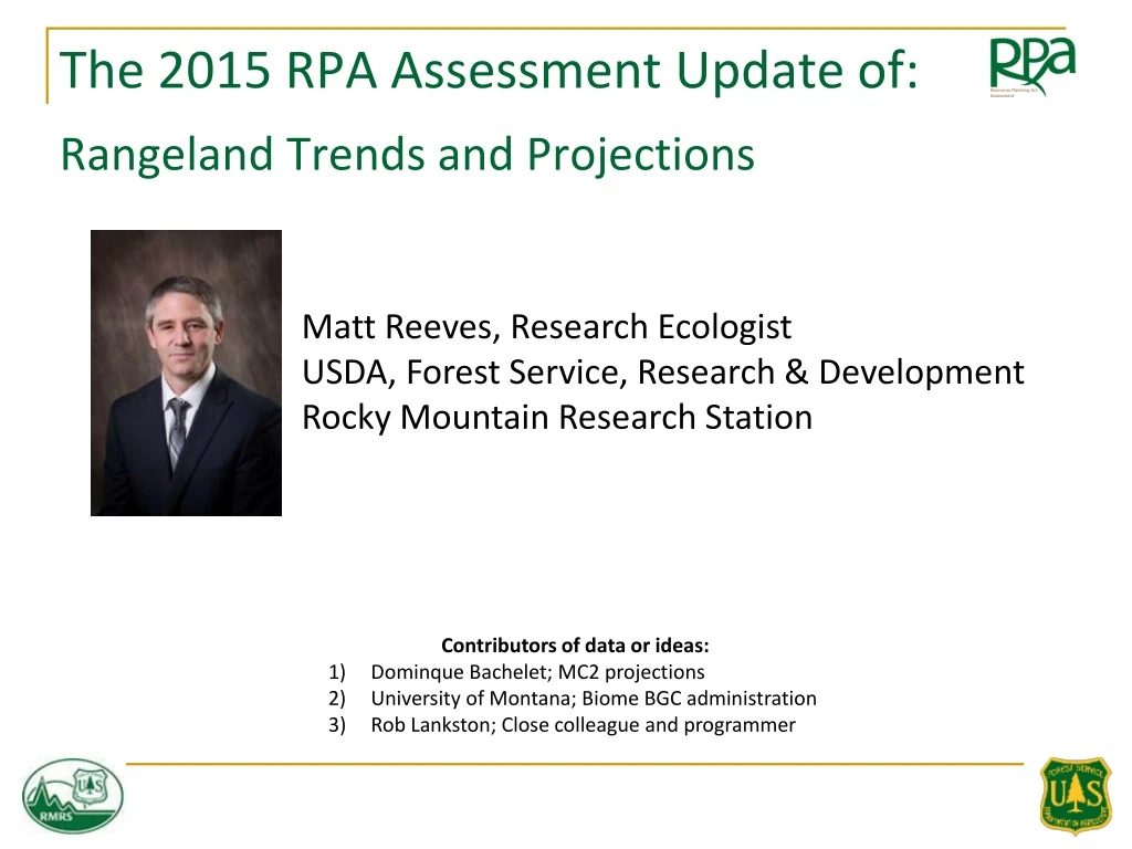 the 2015 rpa assessment update of