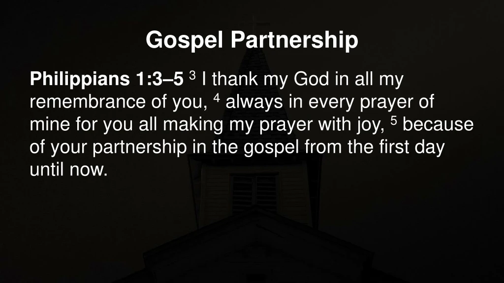 gospel partnership