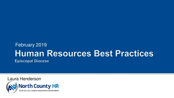 Human Resources Best Practices Episcopal Diocese