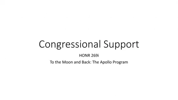 Congressional Support