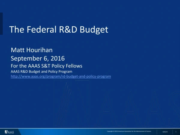 The Federal R&amp;D Budget