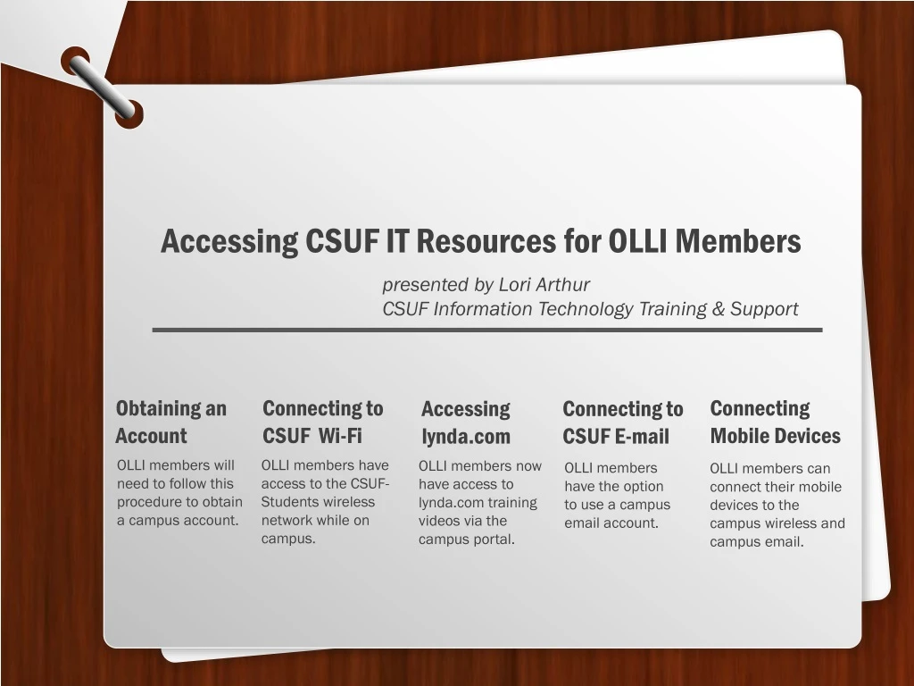 accessing csuf it resources for olli members