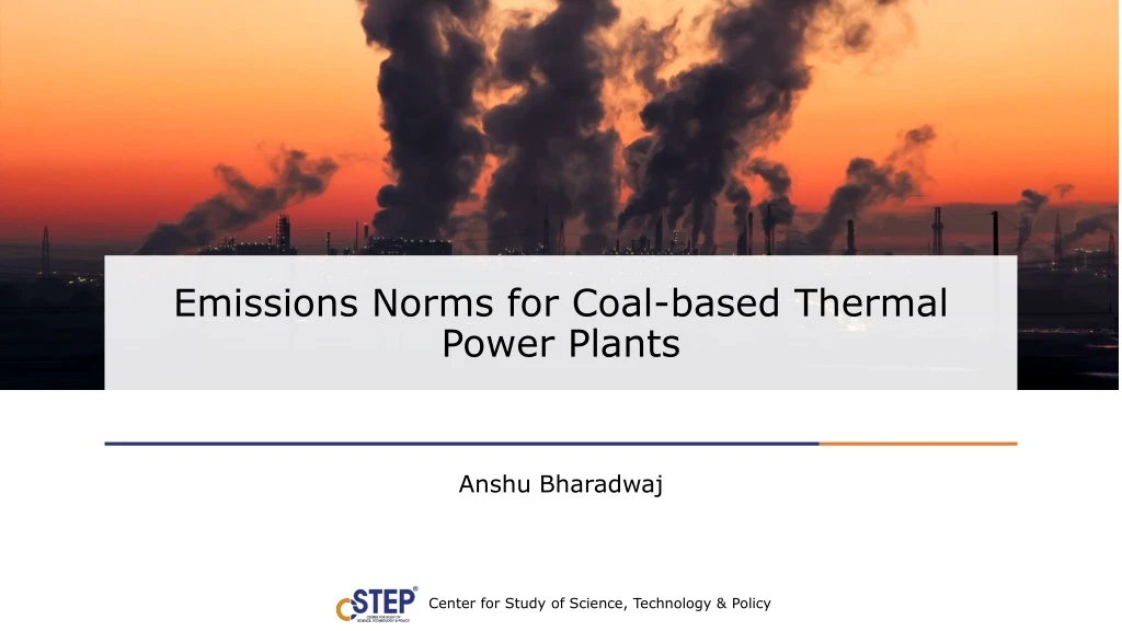 emissions norms for coal based thermal power plants