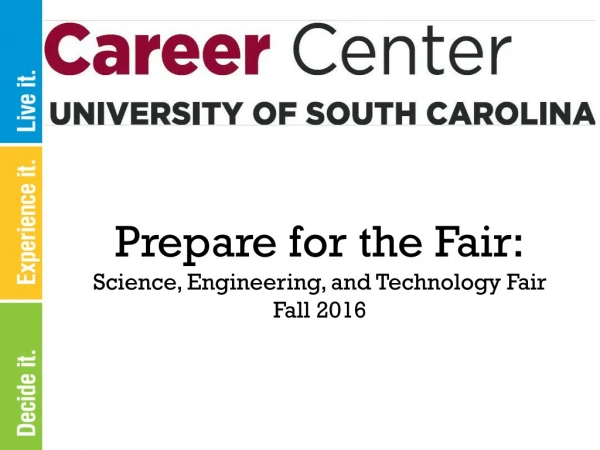 Prepare for the Fair: Science, Engineering, and Technology Fair Fall 2016