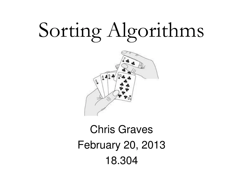 sorting algorithms