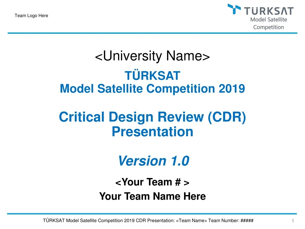 t rksat model satellite competition 201 9 critical design review c dr presentation version 1 0