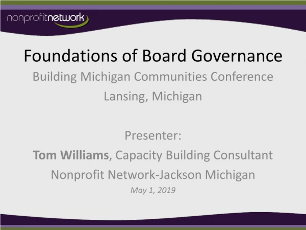 Foundations of Board Governance