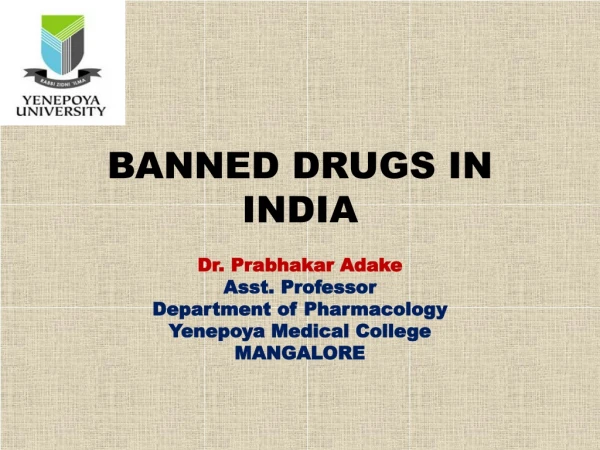 BANNED DRUGS IN INDIA