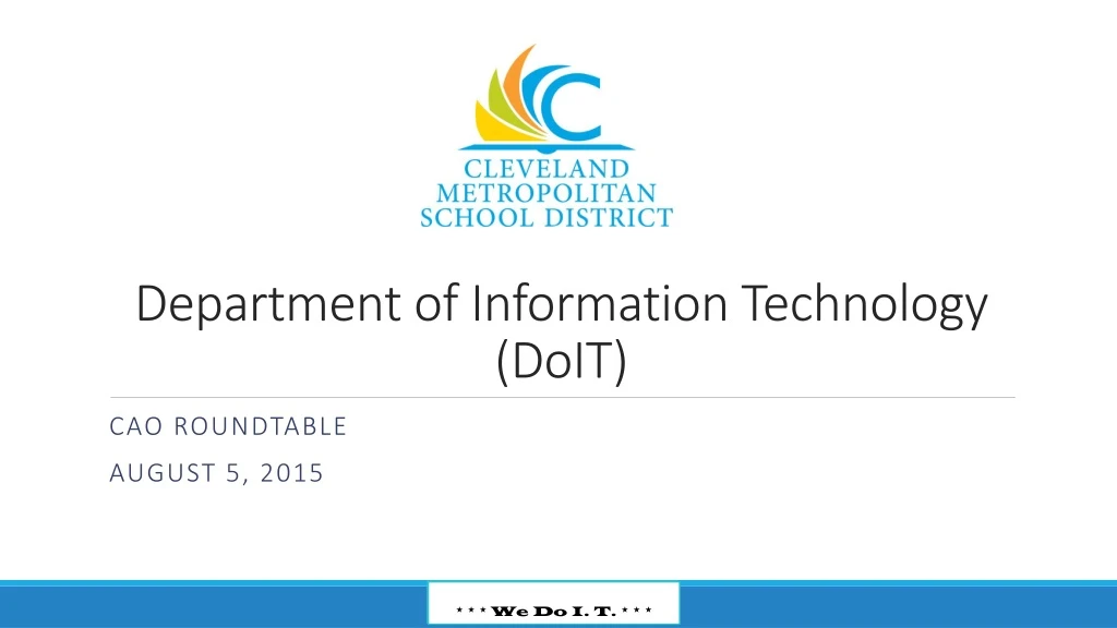 department of information technology doit