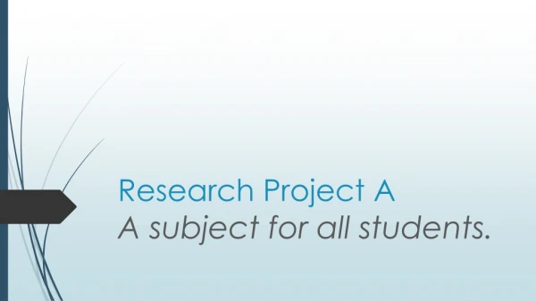 Research Project A