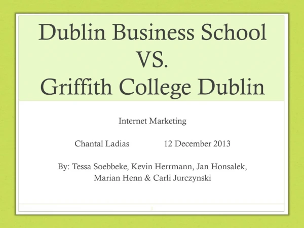 Dublin Business School VS. Griffith College Dublin