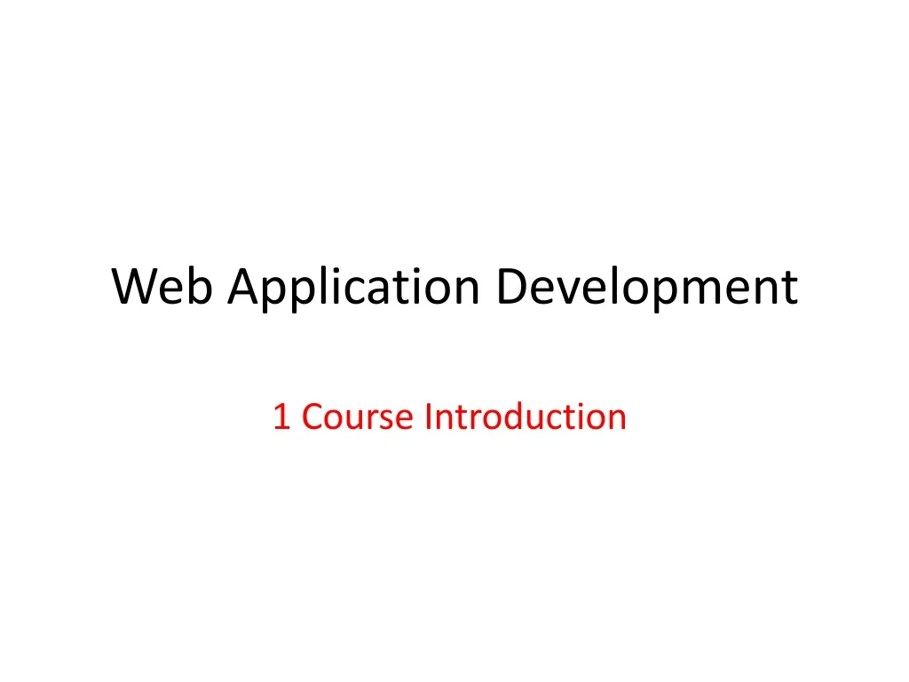 web application development