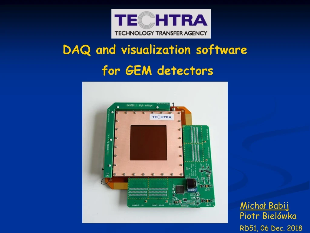 daq and visualization software for gem detectors