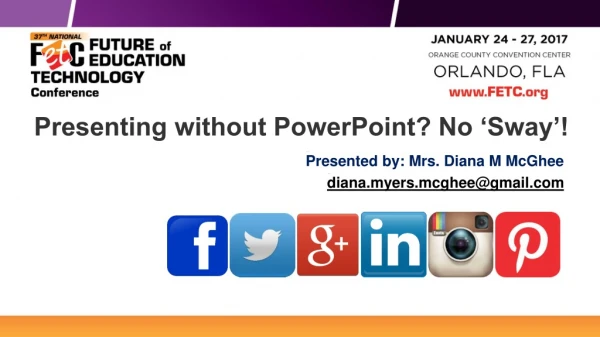 Presenting without PowerPoint? No ‘Sway’!