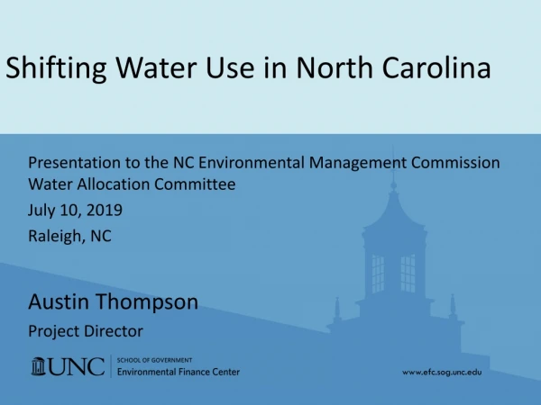 Shifting Water Use in North Carolina
