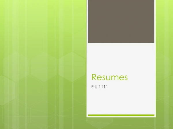 Resumes