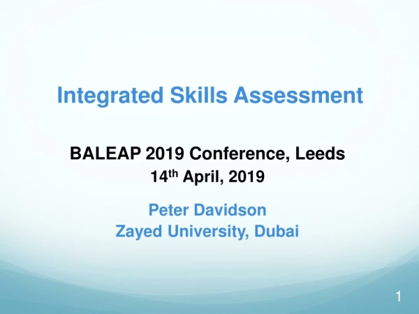 Integrated Skills Assessment