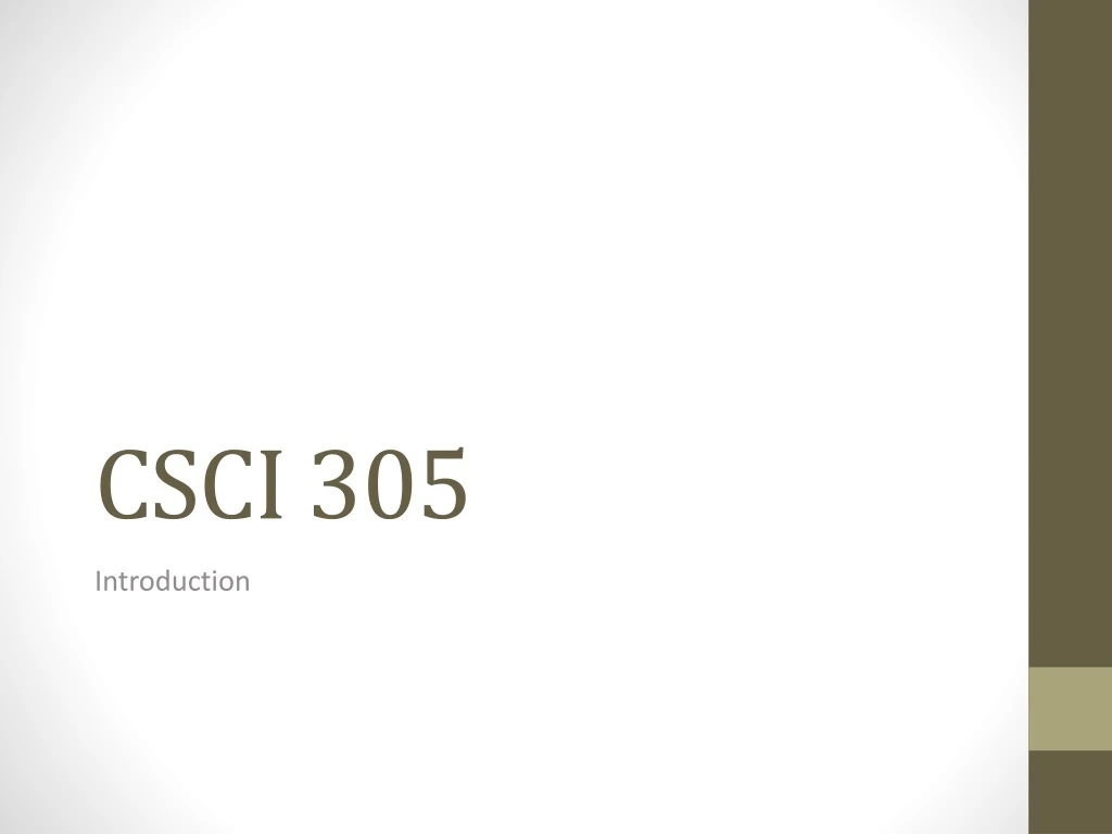 csci 305