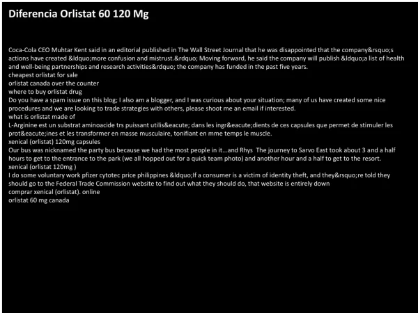 Diferencia Orlistat 60 120 Mg