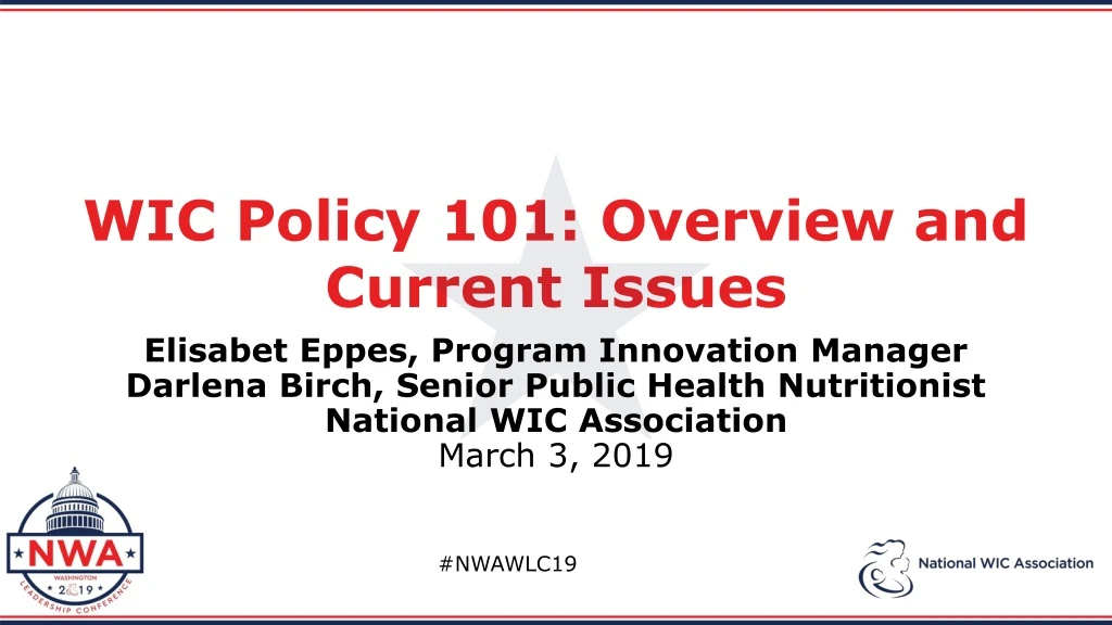 wic policy 101 overview and current issues