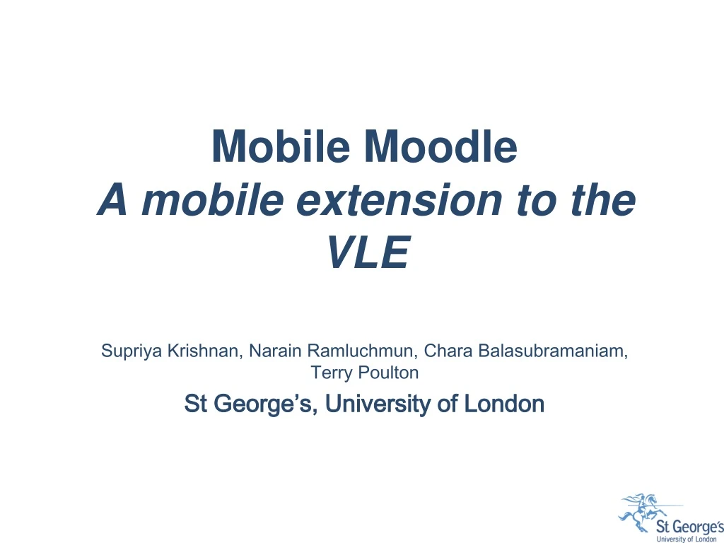 mobile moodle a mobile extension to the vle