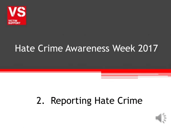 Hate Crime Awareness Week 2017