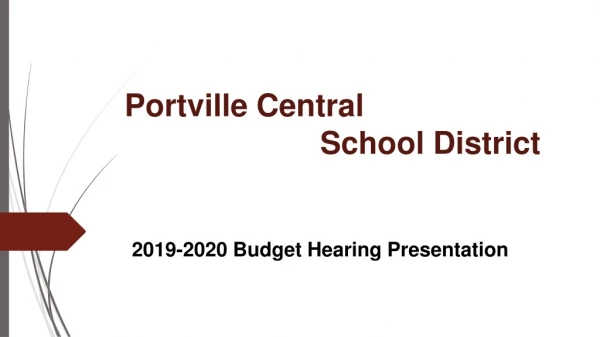 Portville Central 					 School District