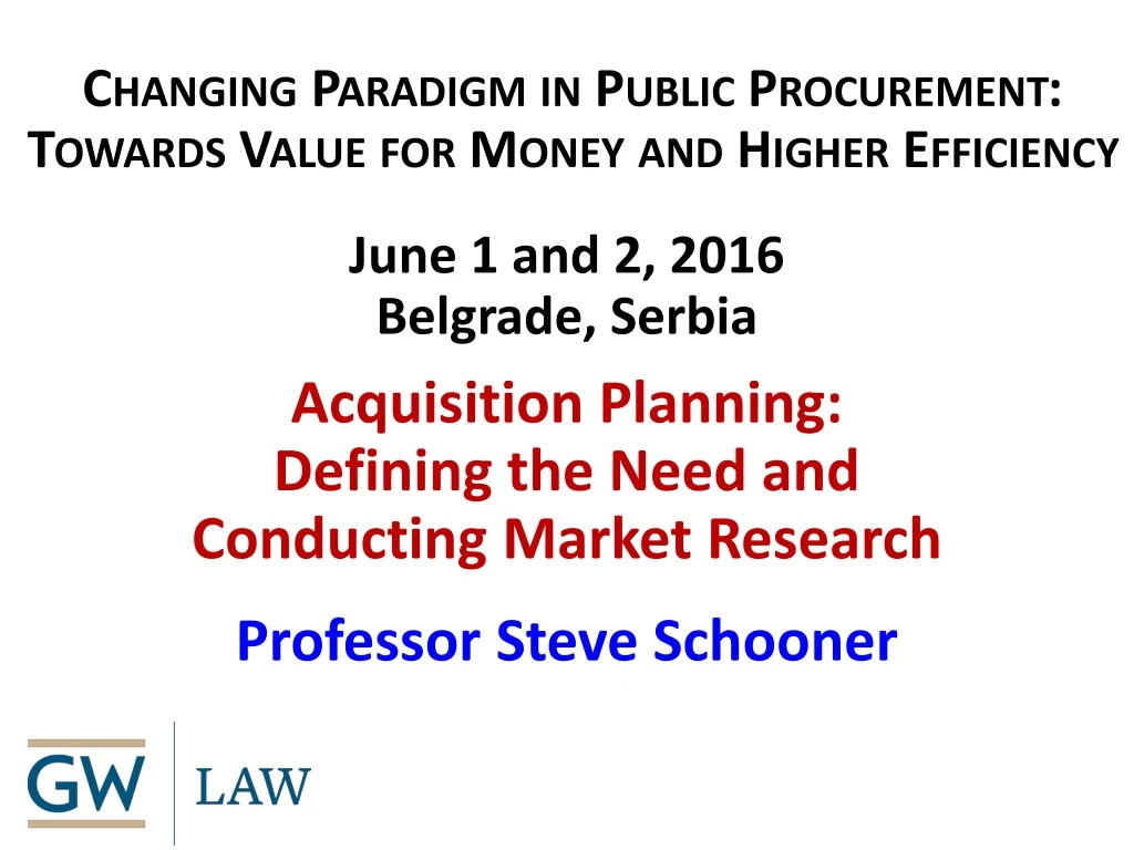 changing paradigm in public procurement towards