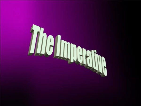 The Imperative