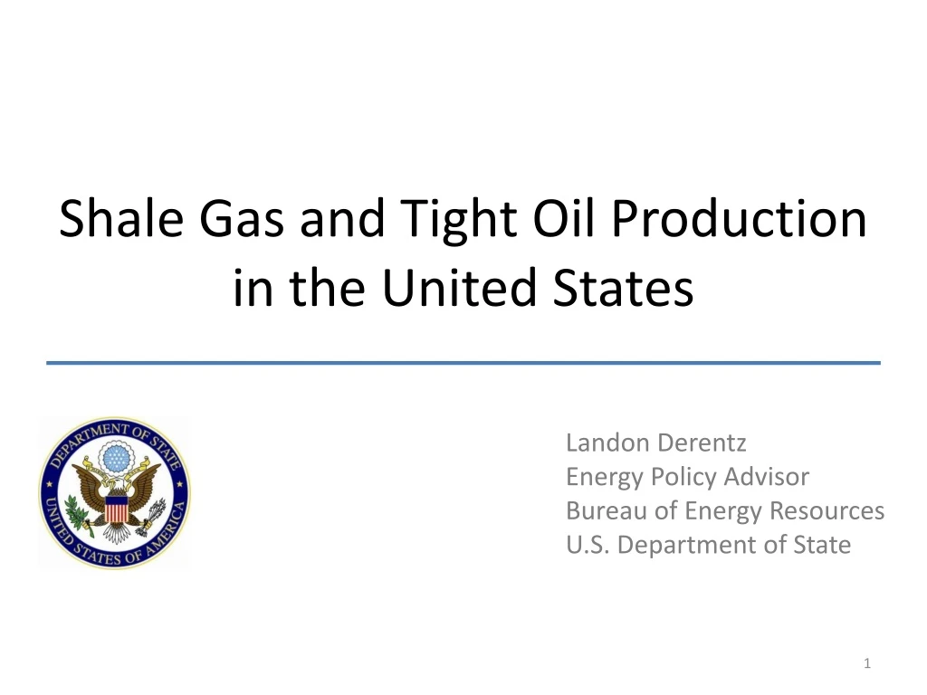 shale gas and tight oil production in the united