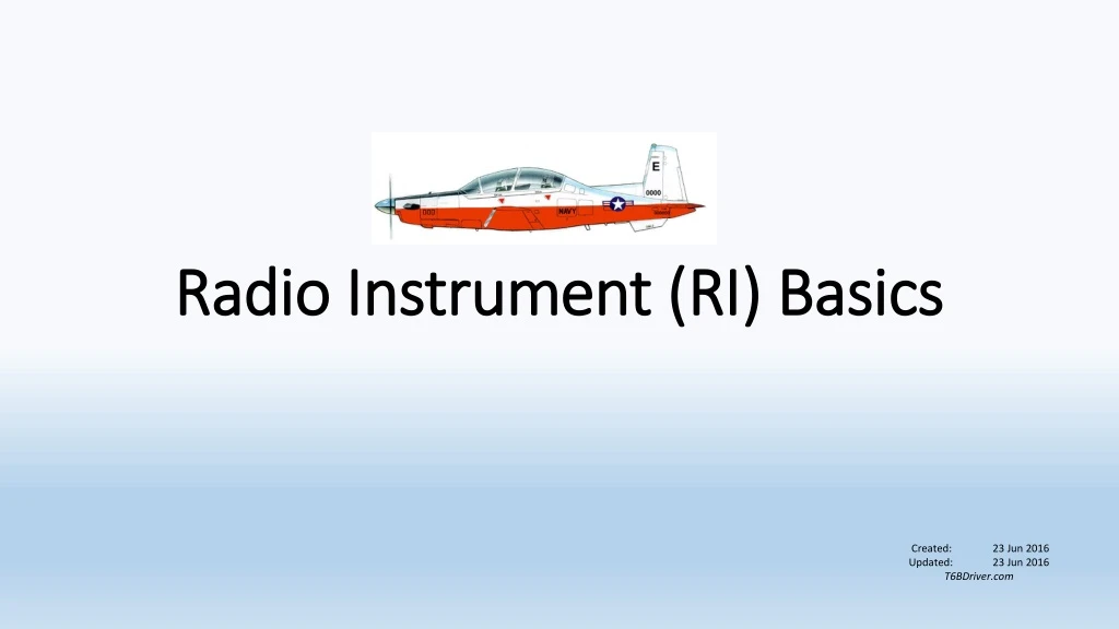 radio instrument ri basics