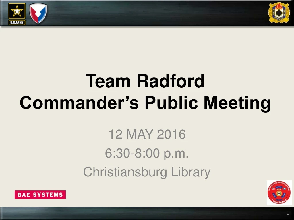 team radford commander s public meeting