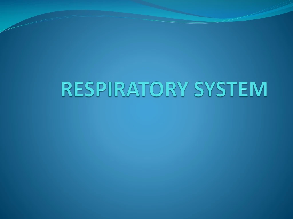 respiratory system