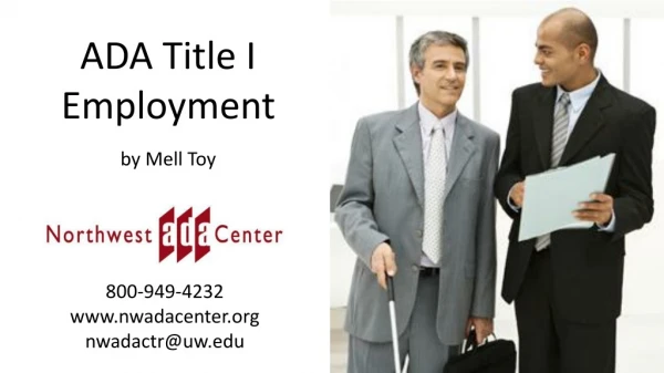 ADA Title I Employment by Mell Toy