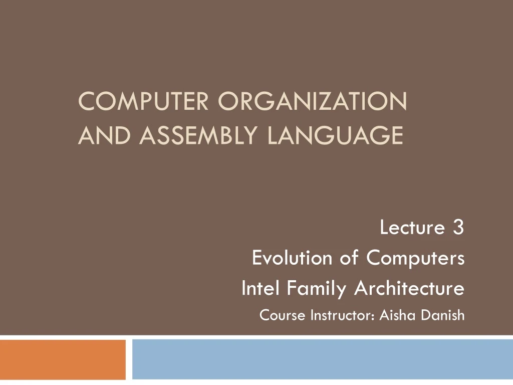 computer organization and assembly language