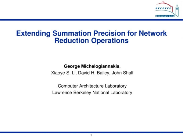 Extending Summation Precision for Network Reduction Operations